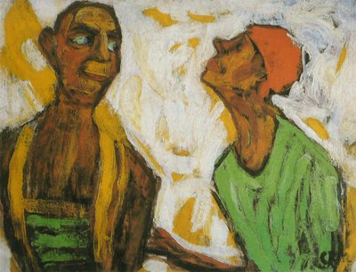 Conversation of Clowns by Christian Rohlfs